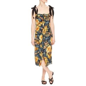 Sandro Suset Floral Silk Dress Size 34